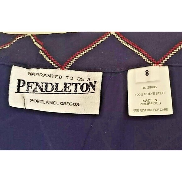 Pendleton NWT Women's navy blue Plaid Maxi modest Lined skirt size 8 T35 - Picture 4 of 7